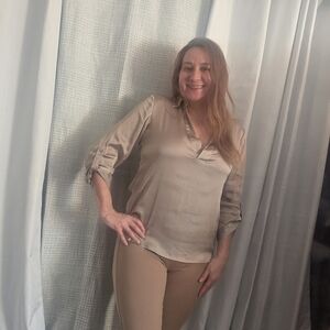 The Limited Taupe Blouse